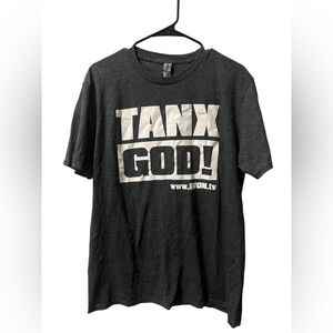 K-Von Tank God! Graphic T-Shirt Dark Gray‎ Statement Tee